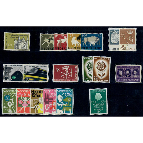 Niederlande  Jahrgang 1964, postfrisch
