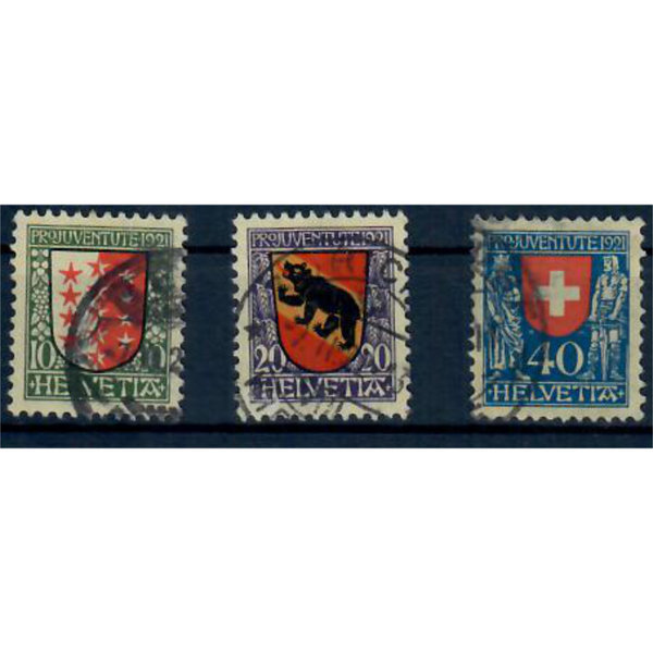 Schweiz, Pro Juventute, Wappen, MiNr. 172-174, gestempelt