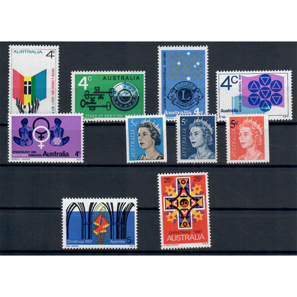Australien, Jahrgang 1967 **, MiNr. 385 - 394